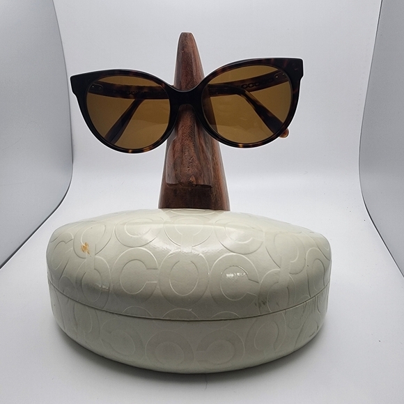 Coach Dark Tortoiseshell Prescription Sunglasses Frames & Case main image 4